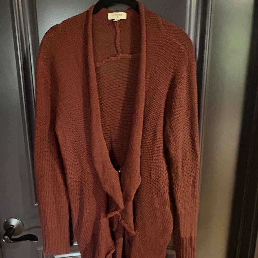Umgee Rich Maroon Knit Cardigan